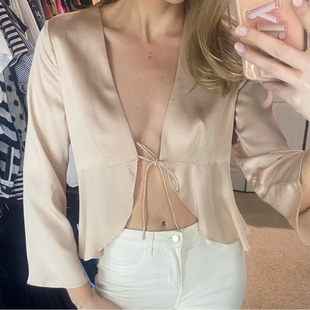 Gold sexy low cut top
